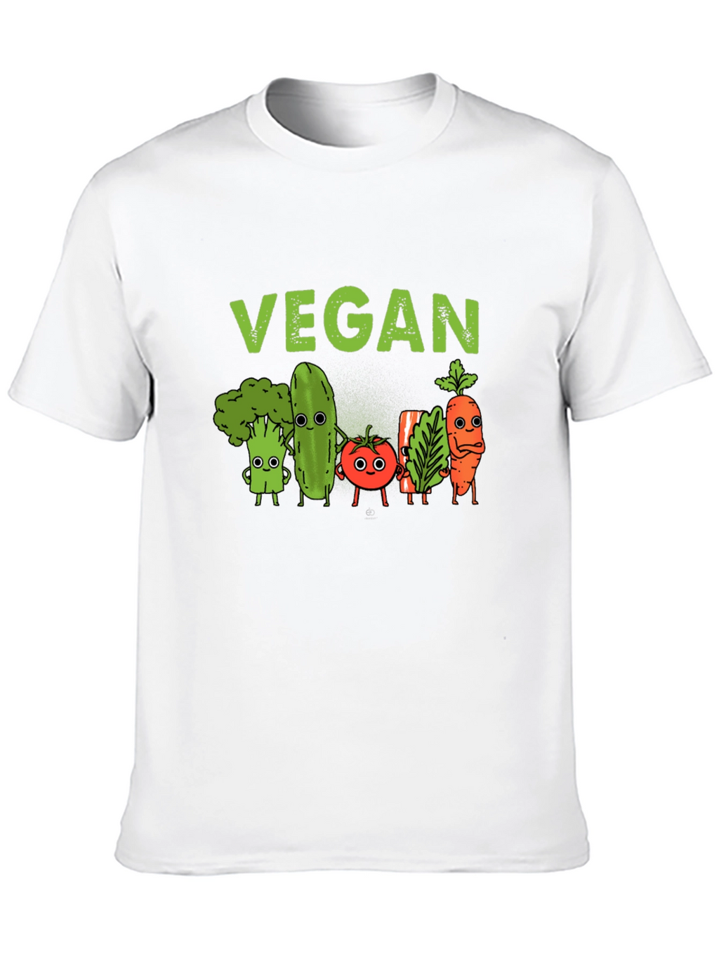 Vegan T-Shirt - Cute Cartoon Vegetables