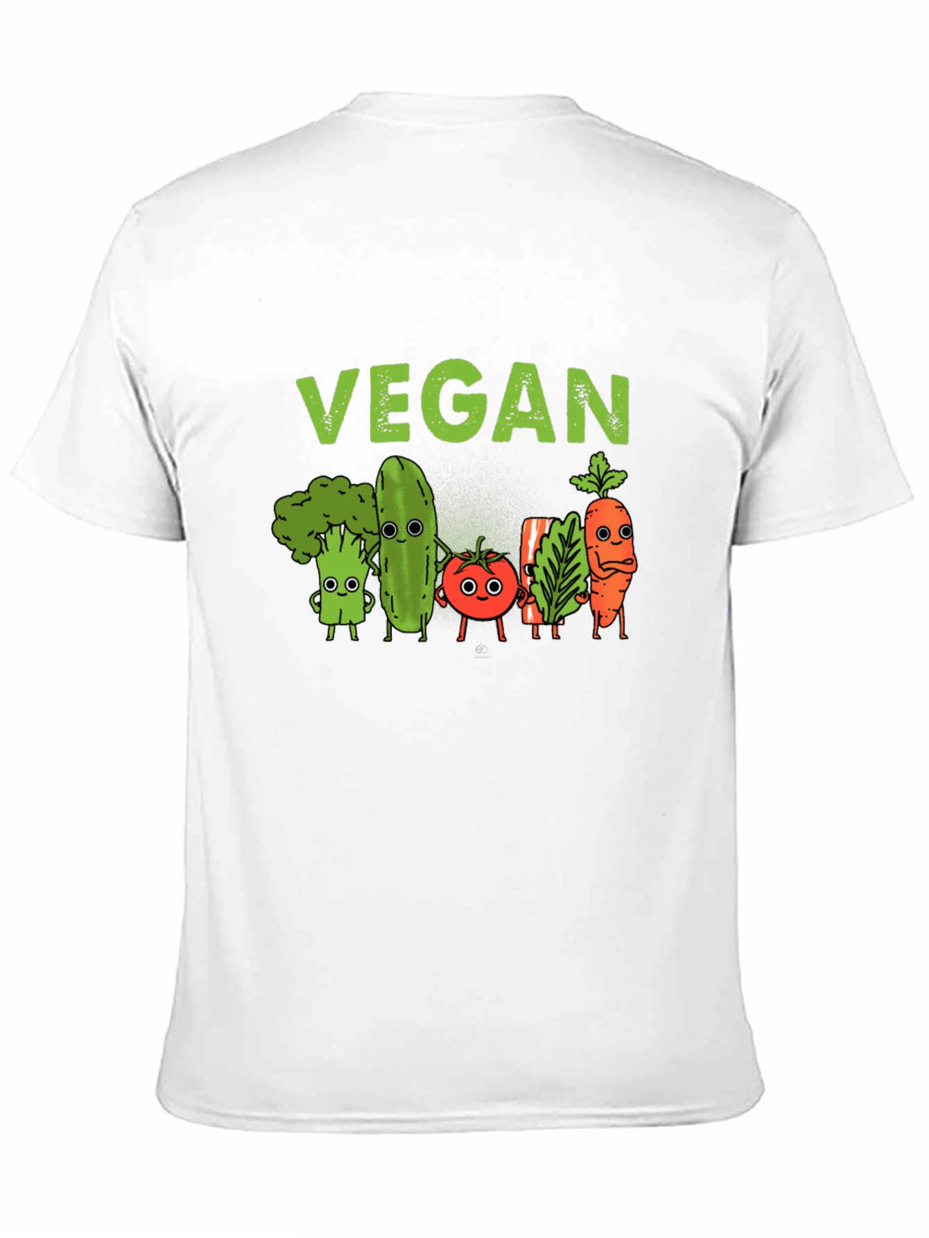 Vegan T-Shirt - Cute Cartoon Vegetables