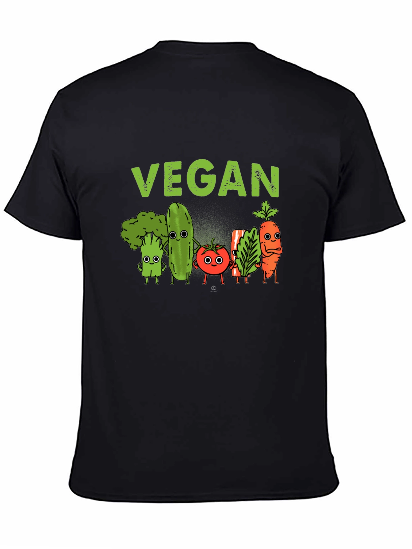 Vegan T-Shirt - Cute Cartoon Vegetables