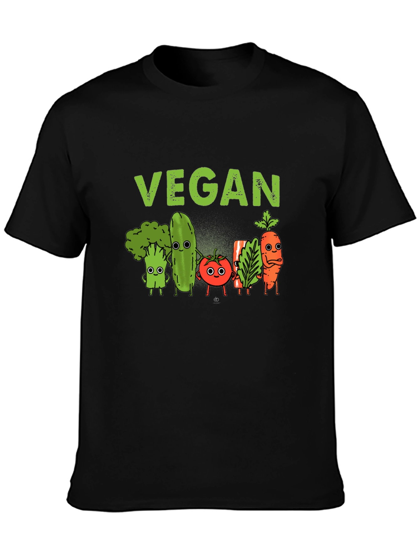 Vegan T-Shirt - Cute Cartoon Vegetables