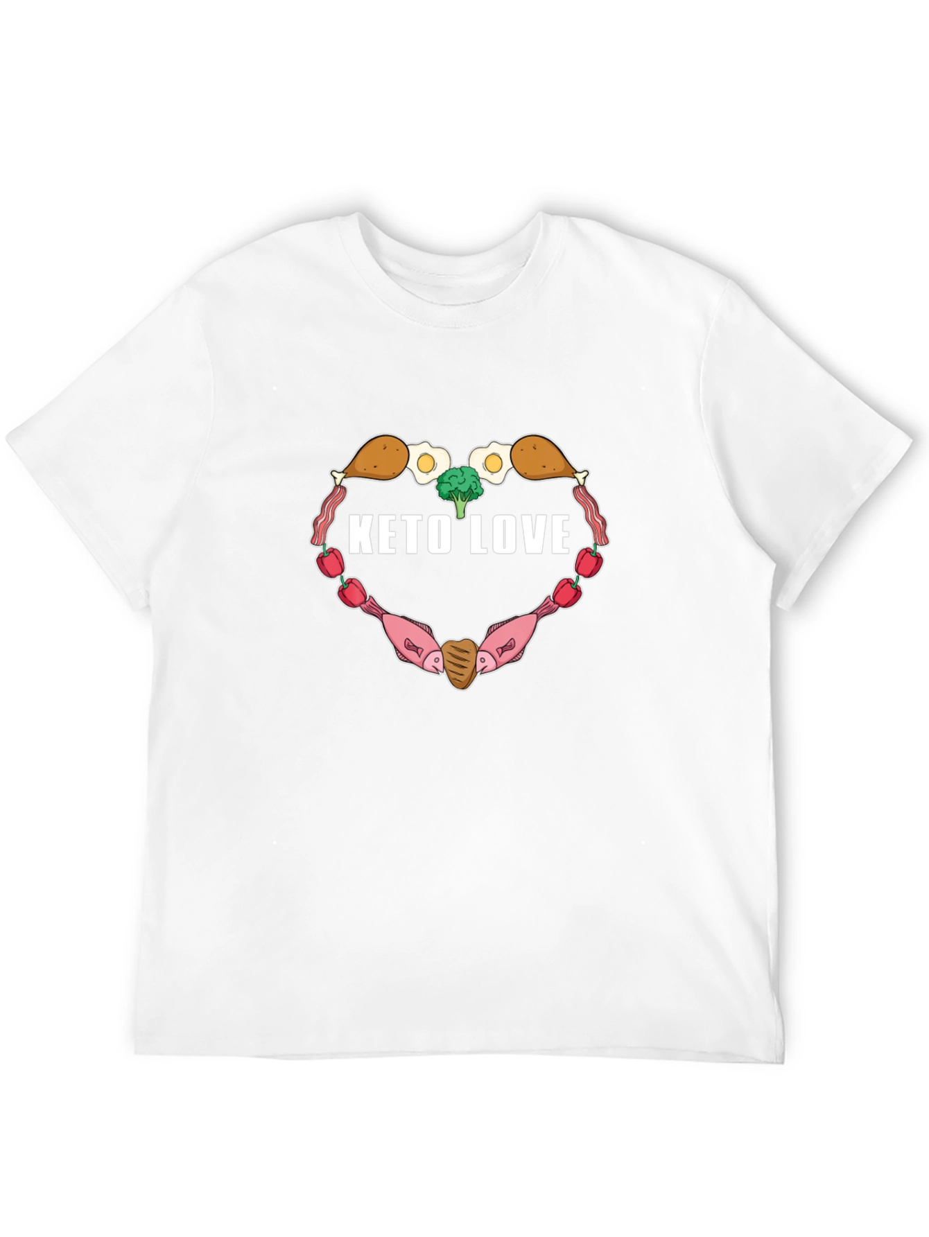 Keto Love T-Shirt - Food Heart Graphic Tee
