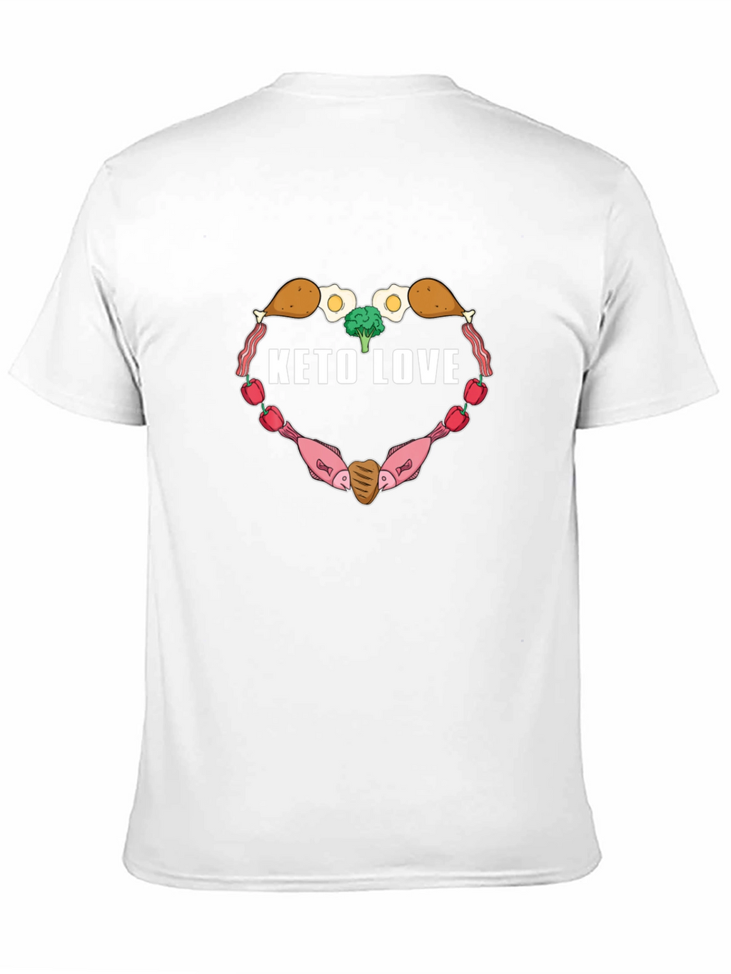 Keto Love T-Shirt - Food Heart Graphic Tee