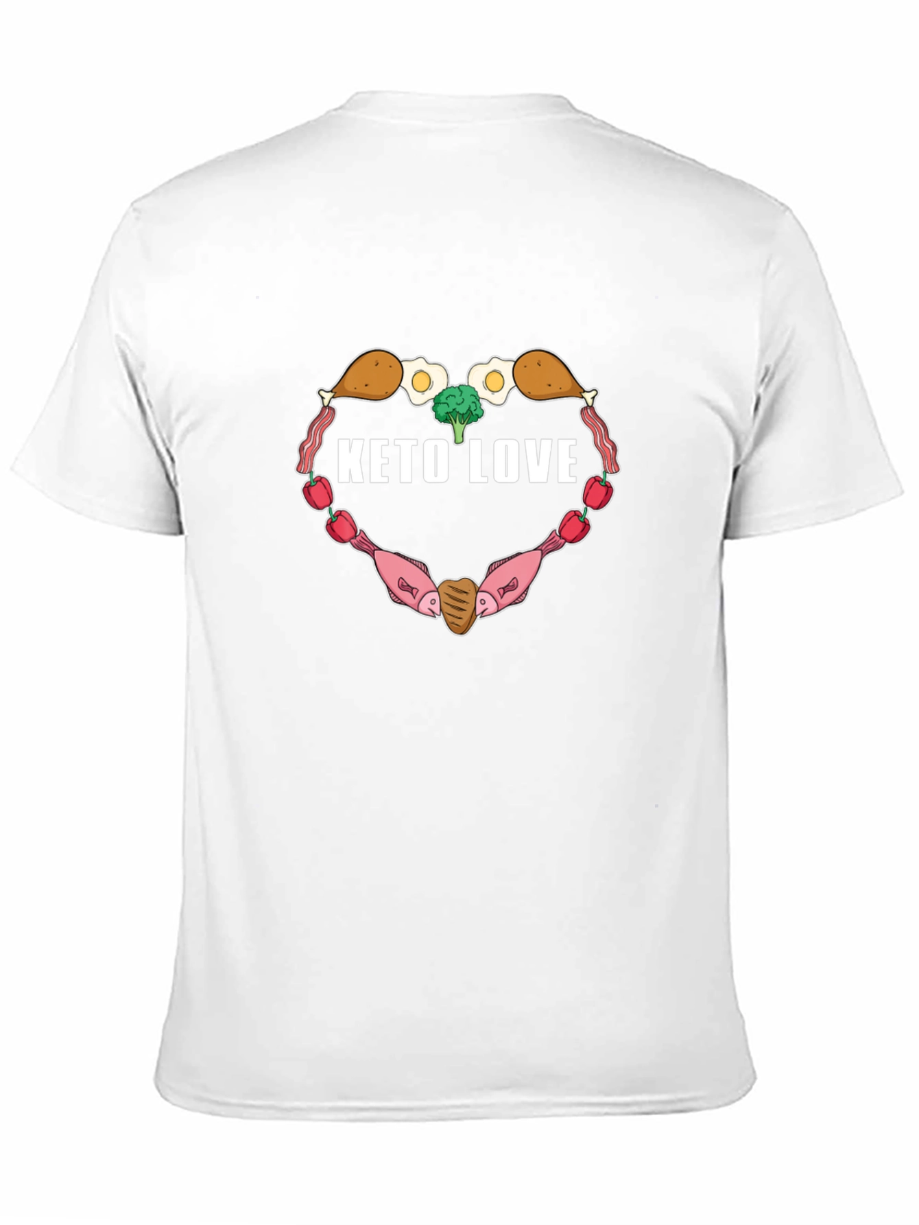 Keto Love T-Shirt - Food Heart Graphic Tee