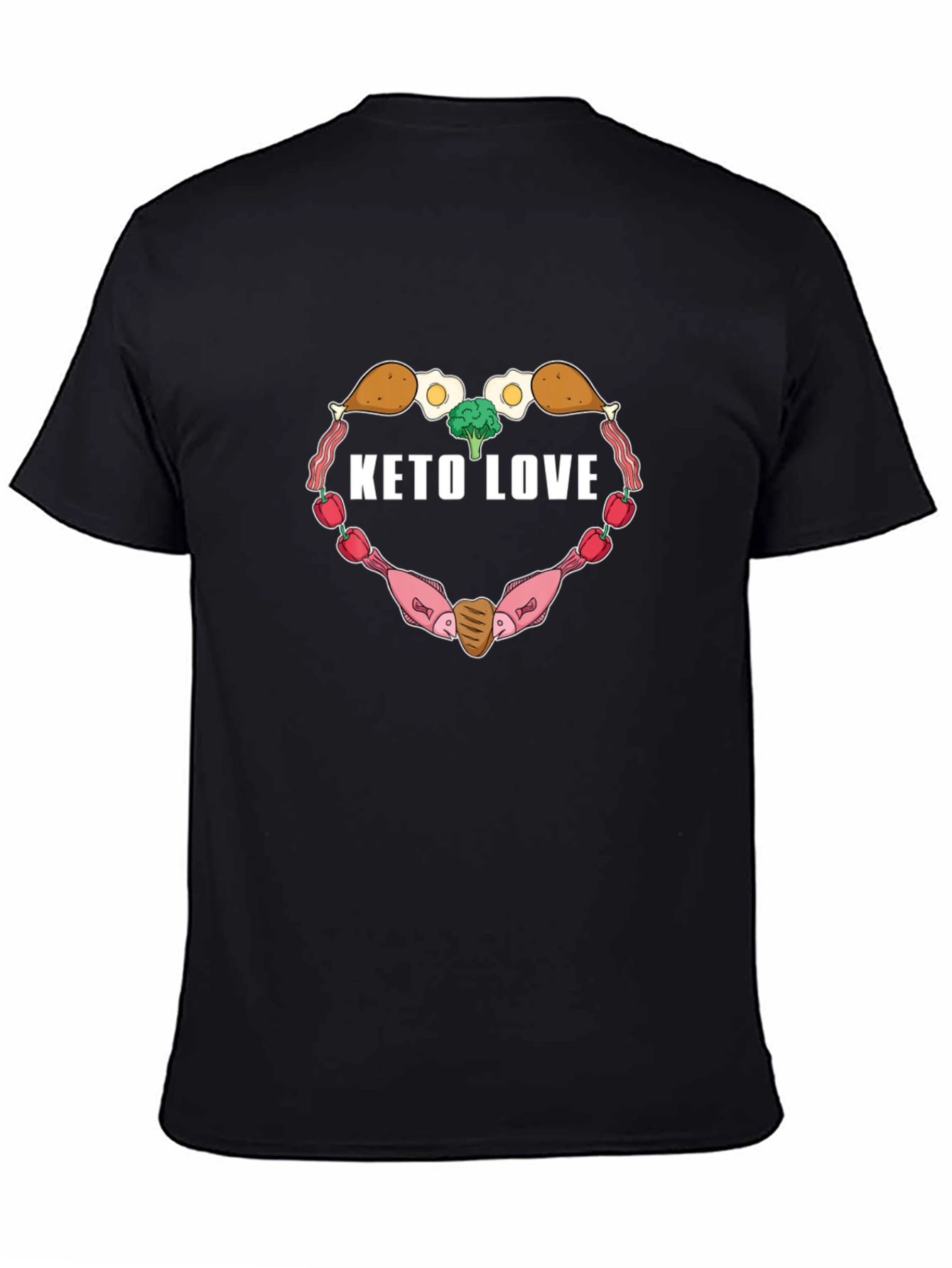 Keto Love T-Shirt - Food Heart Graphic Tee