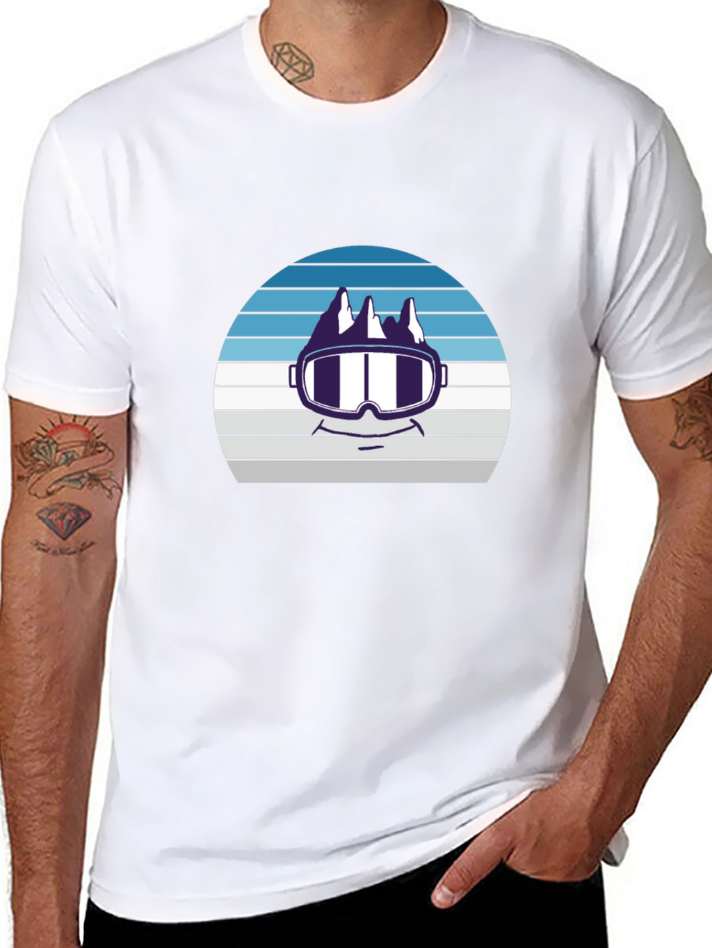 Cool Mountain Ski Goggles Graphic Tee