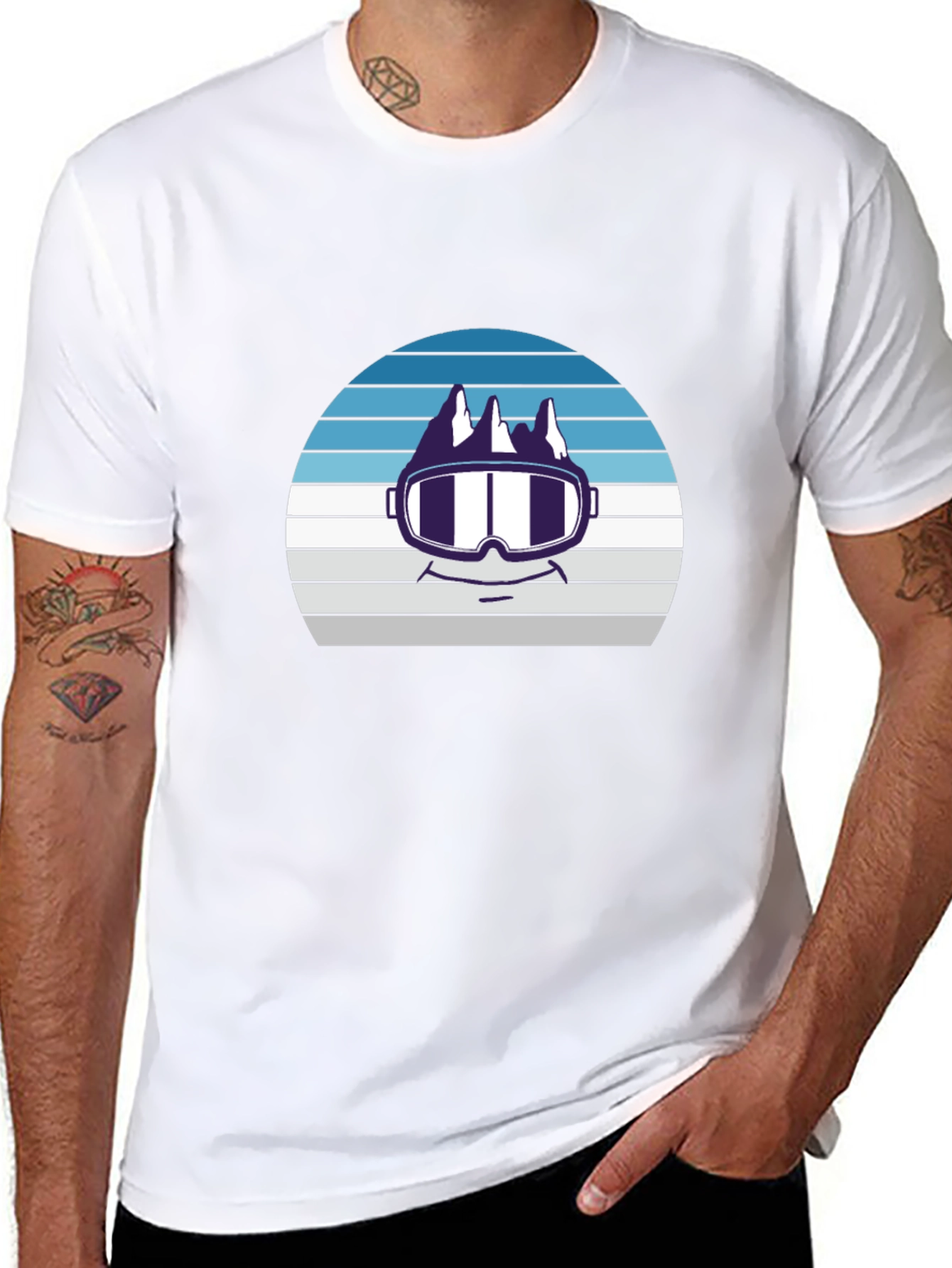 Cool Mountain Ski Goggles Graphic Tee
