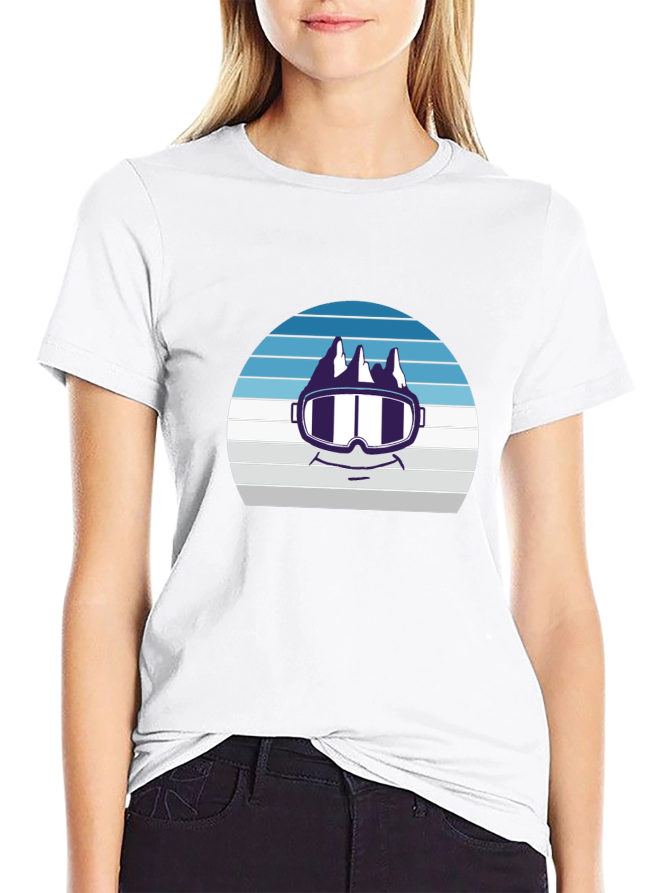 Cool Mountain Ski Goggles Graphic Tee