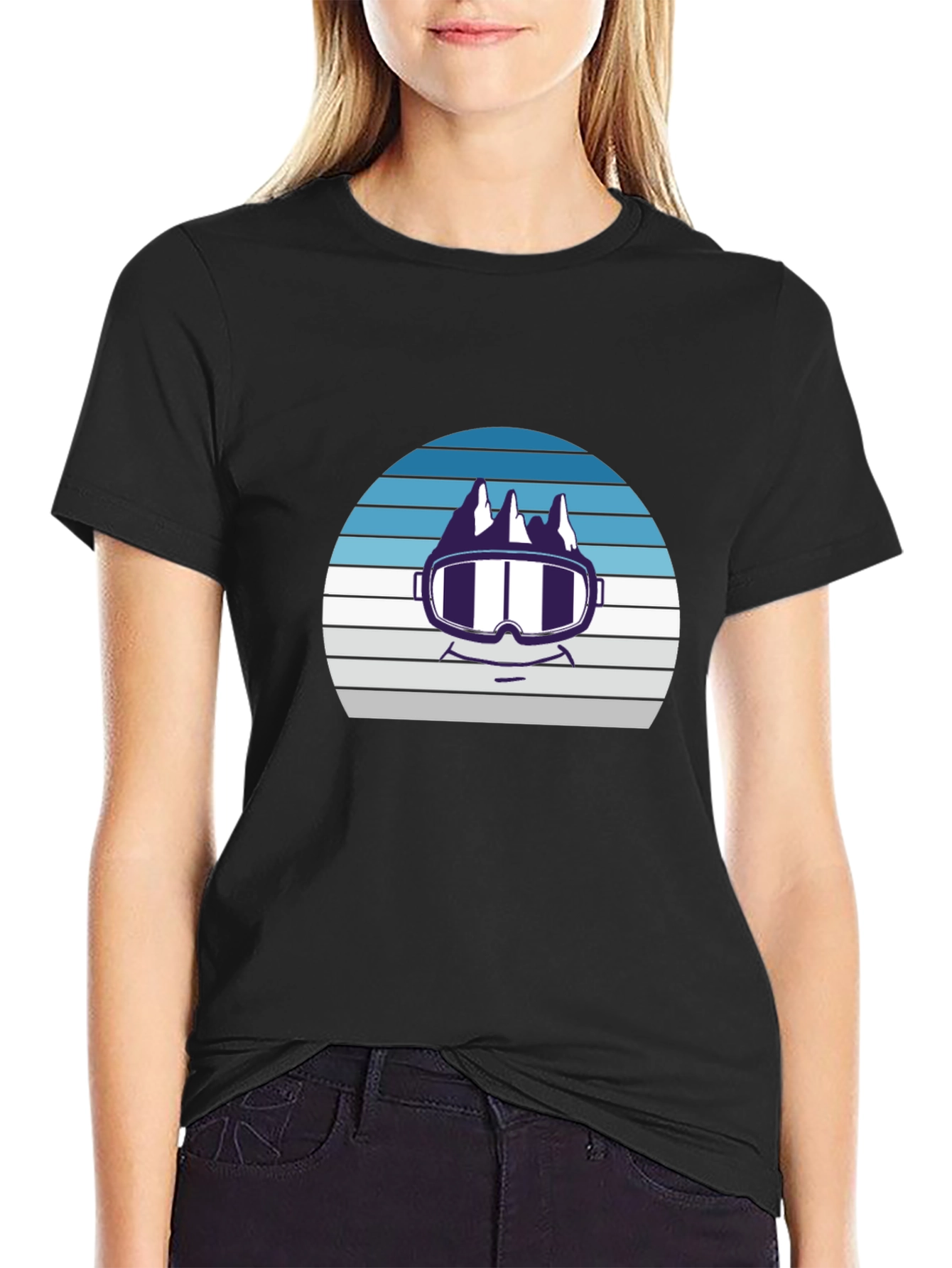 Cool Mountain Ski Goggles Graphic Tee