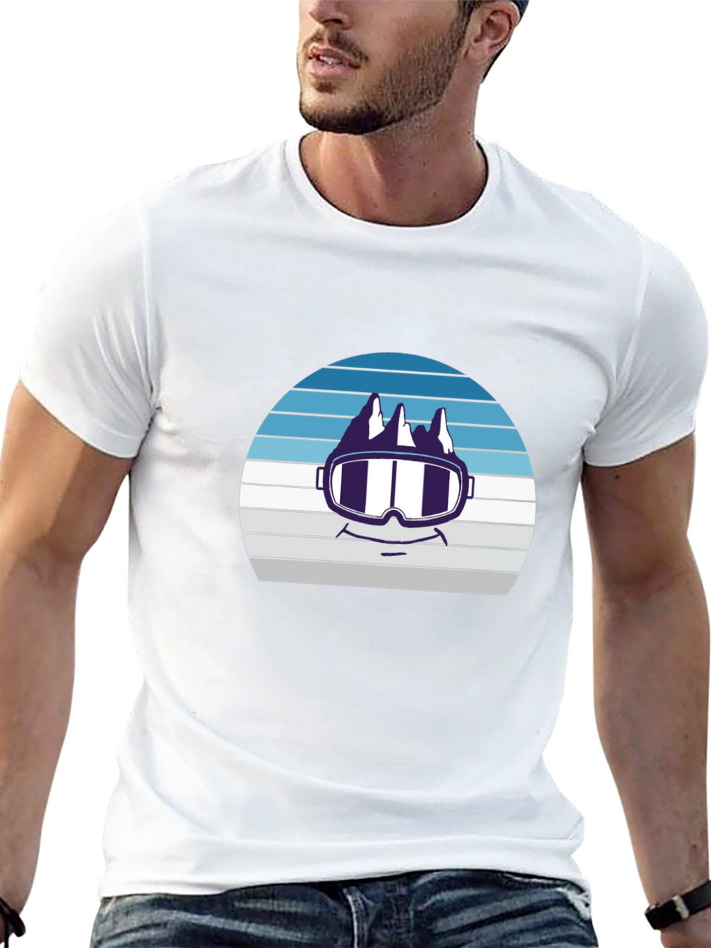 Cool Mountain Ski Goggles Graphic Tee
