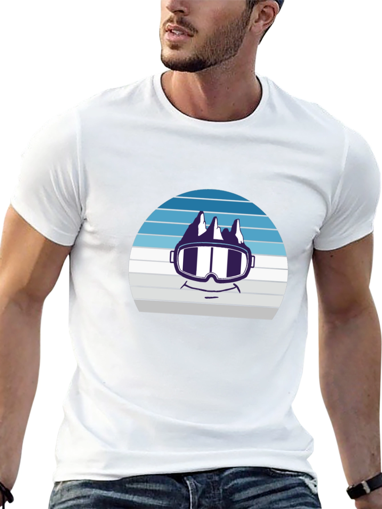 Cool Mountain Ski Goggles Graphic Tee