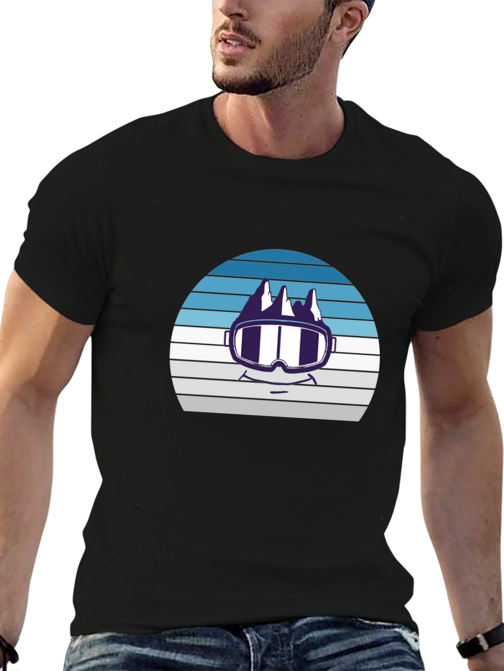 Cool Mountain Ski Goggles Graphic Tee
