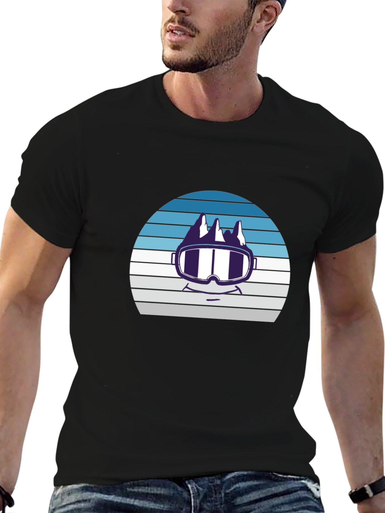 Cool Mountain Ski Goggles Graphic Tee