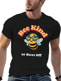 Bee Kind T-Shirt - Mens Black Graphic Tee