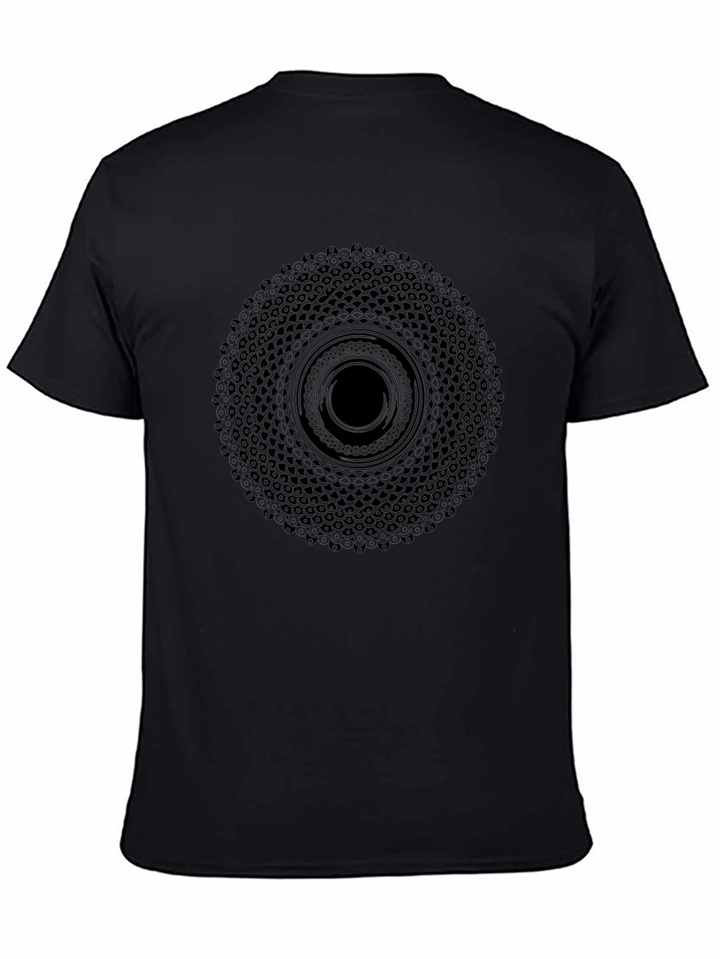 Geometric Mandala Black T-Shirt