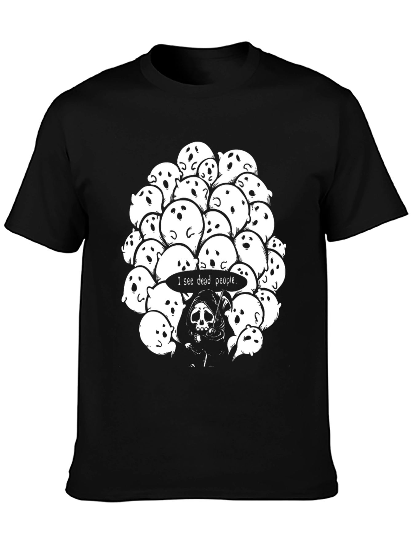 I See Dead People Ghost T-Shirt - Black