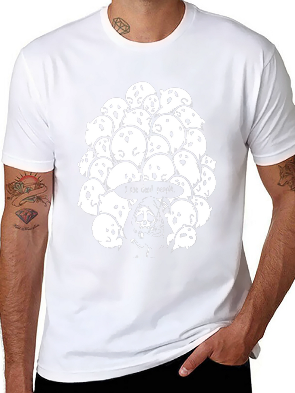 I See Dead People Ghost T-Shirt - Black