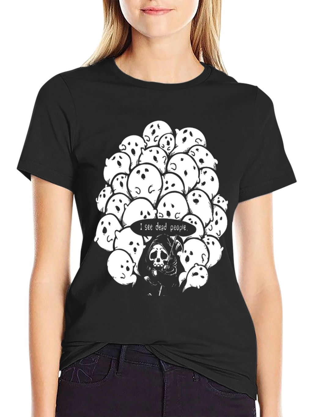 I See Dead People Ghost T-Shirt - Black