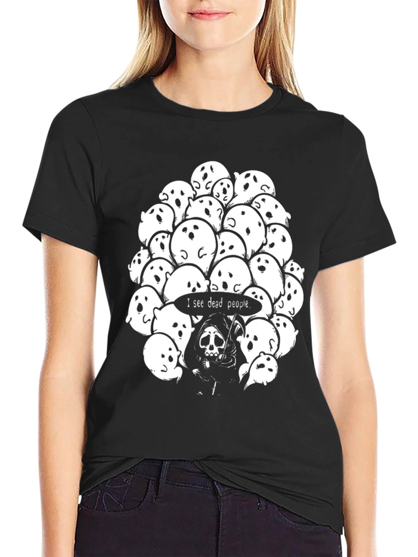 I See Dead People Ghost T-Shirt - Black
