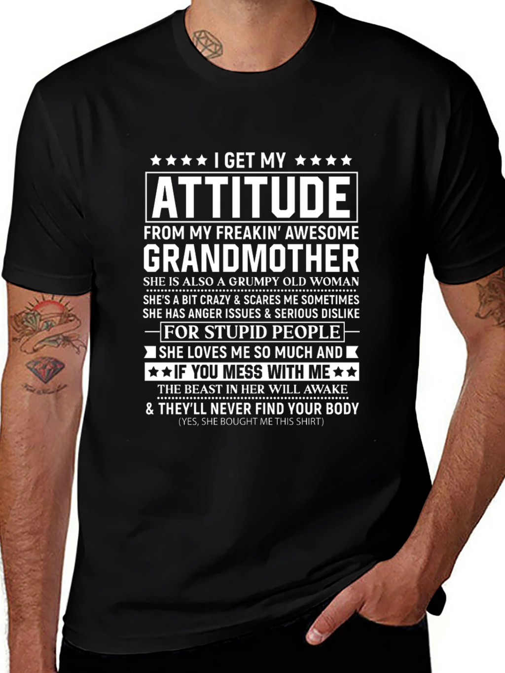 Funny Grandmother Attitude Graphic T-Shirt