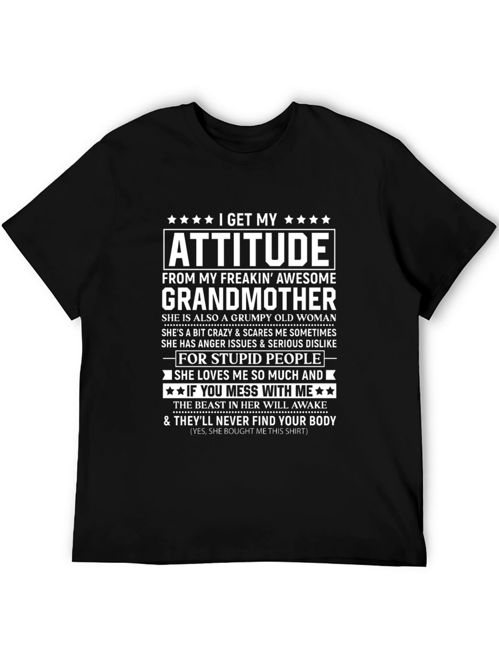 Funny Grandmother Attitude Graphic T-Shirt