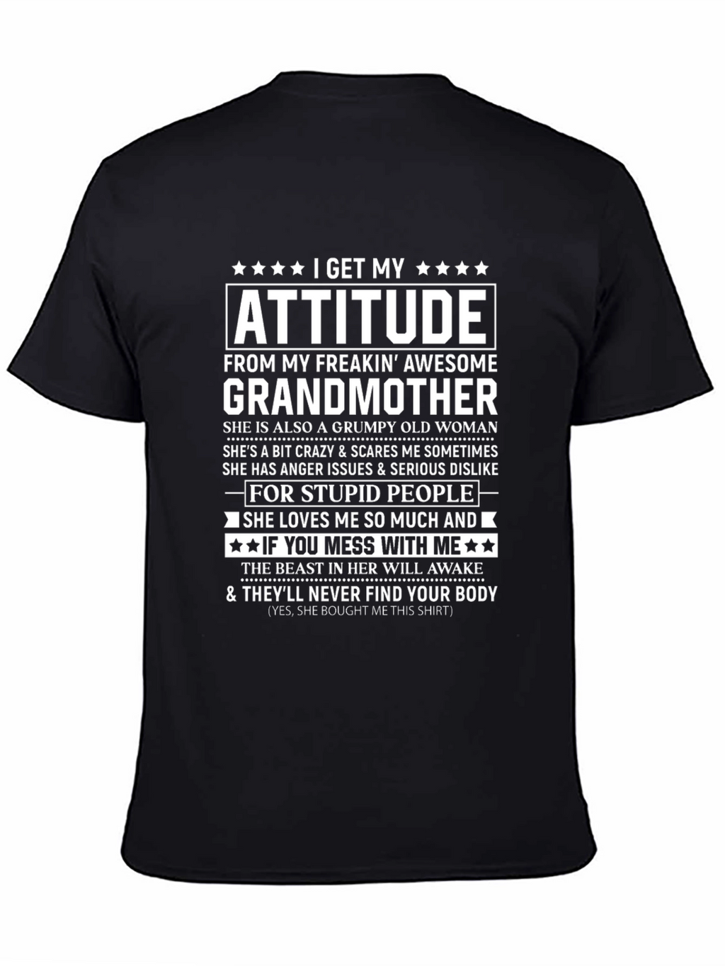 Funny Grandmother Attitude Graphic T-Shirt