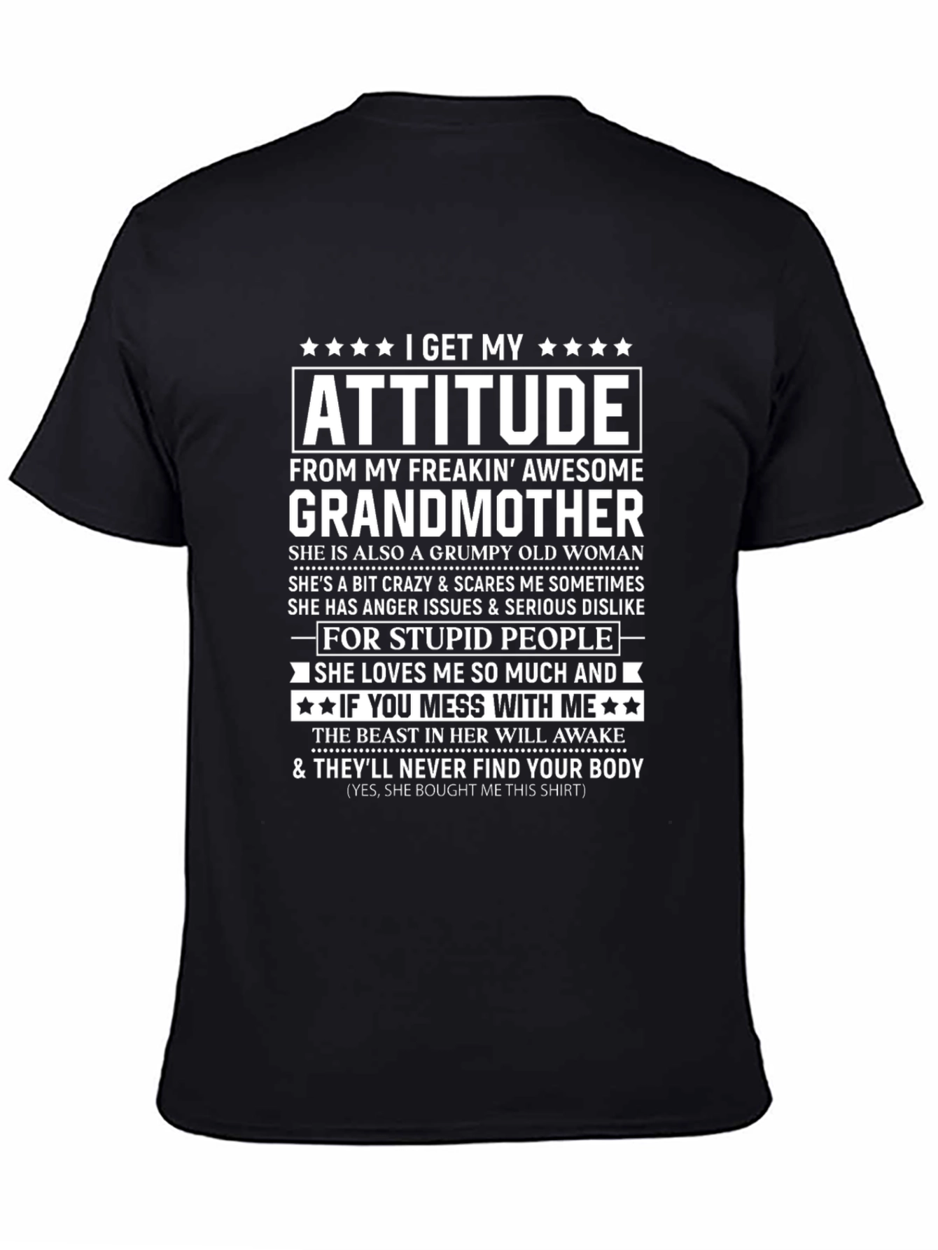 Funny Grandmother Attitude Graphic T-Shirt
