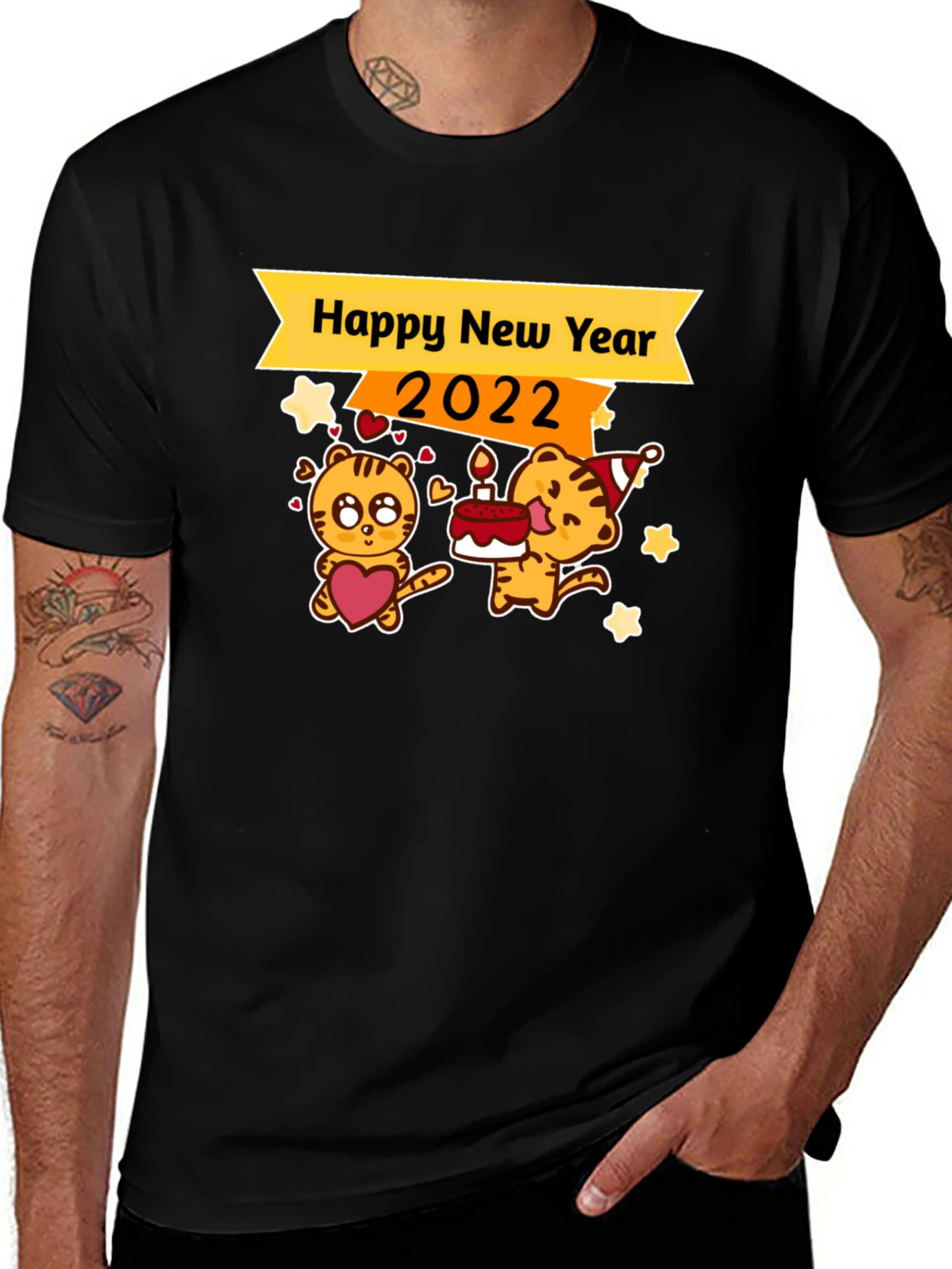 Happy New Year 2022 Tiger Graphic Tee