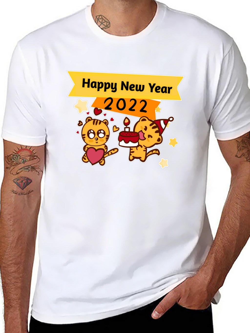 Happy New Year 2022 Tiger Graphic Tee