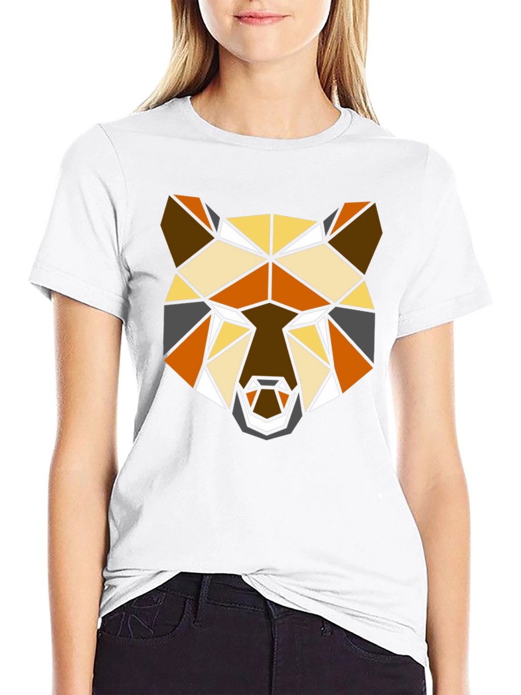 Geometric Bear T-Shirt - Modern Polygon Animal Tee