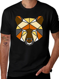 Geometric Bear T-Shirt - Modern Polygon Animal Tee