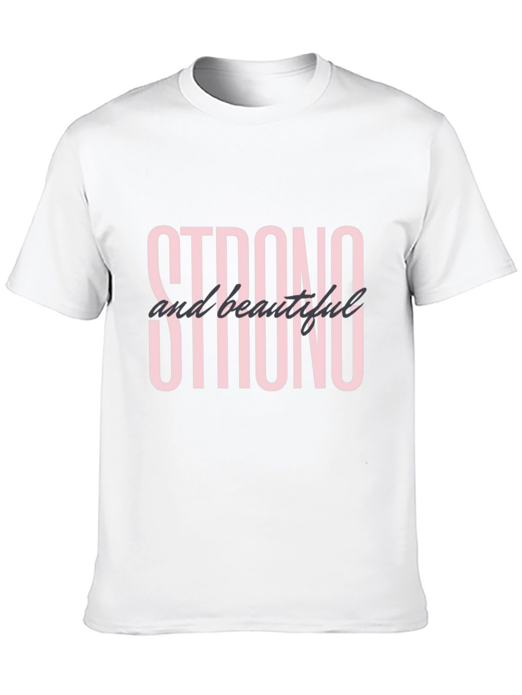Strong & Beautiful Graphic Tee - Black Cotton