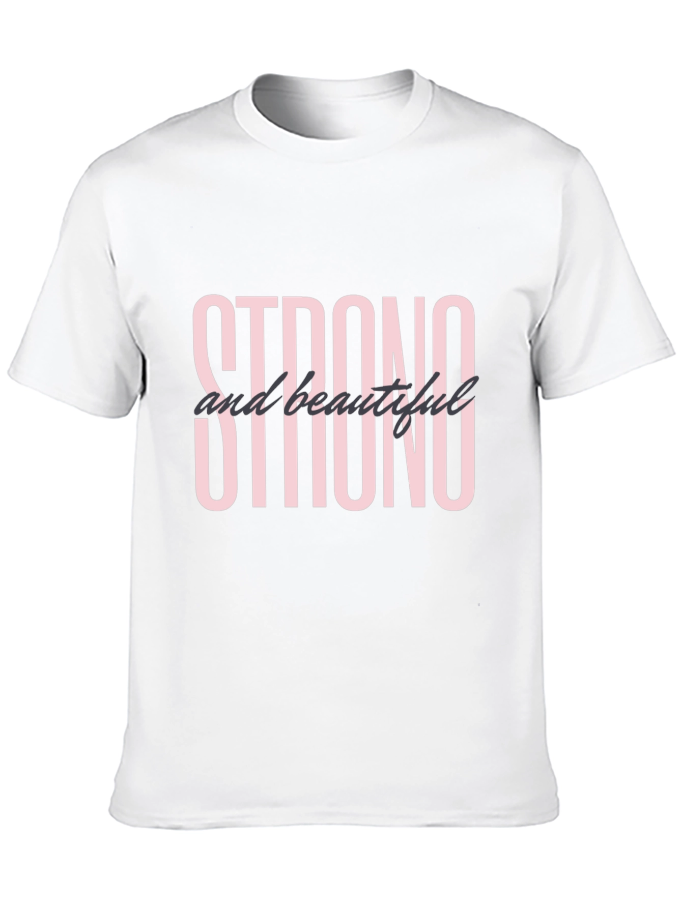 Strong & Beautiful Graphic Tee - Black Cotton