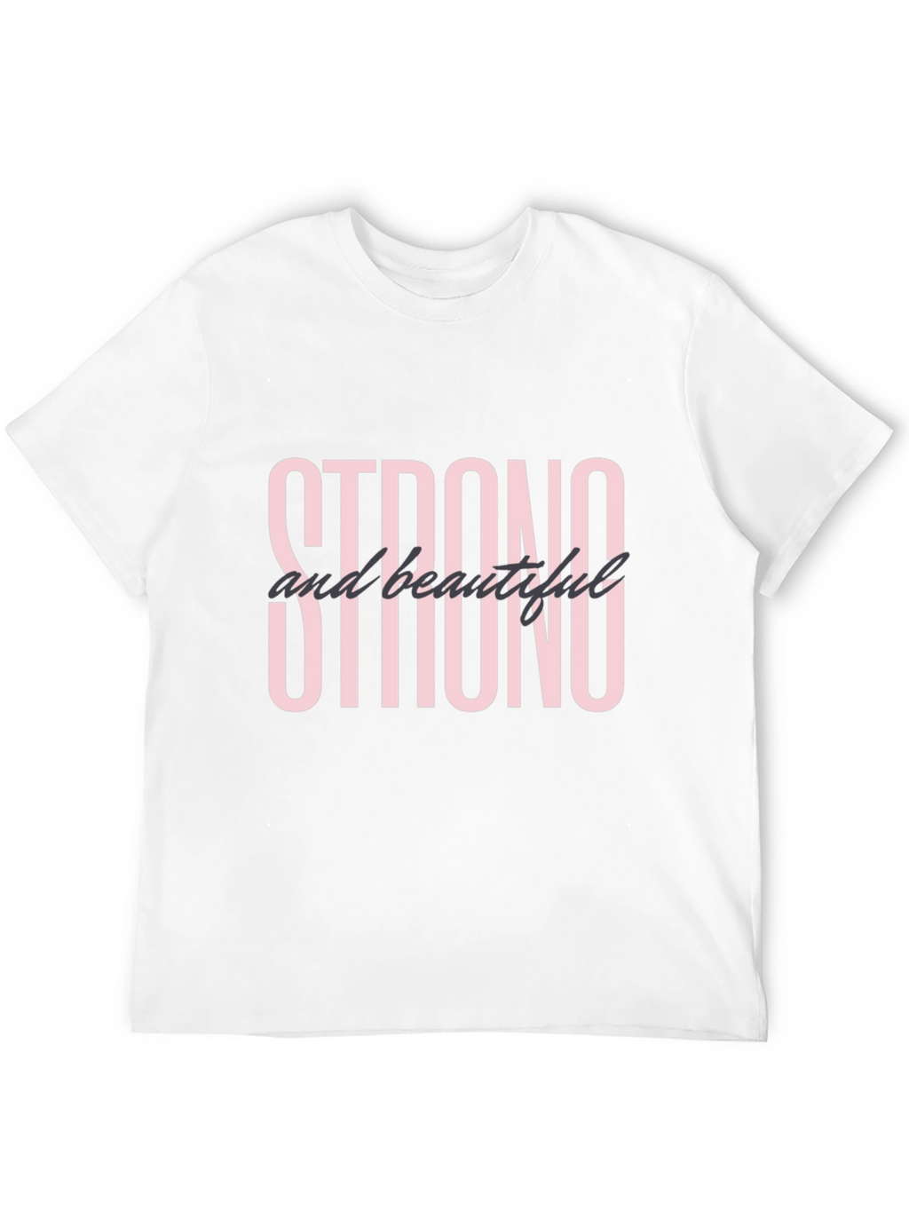 Strong & Beautiful Graphic Tee - Black Cotton