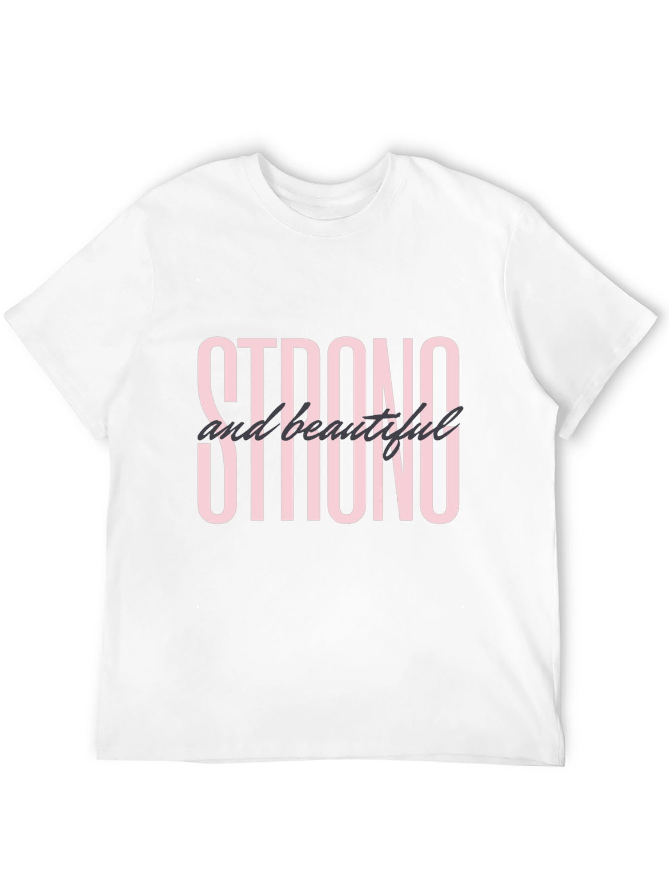 Strong & Beautiful Graphic Tee - Black Cotton
