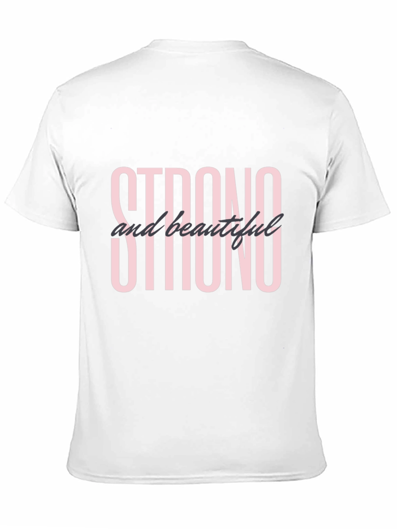 Strong & Beautiful Graphic Tee - Black Cotton