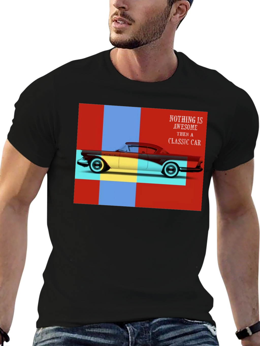 Classic Car Graphic Tee - Retro Automotive Style