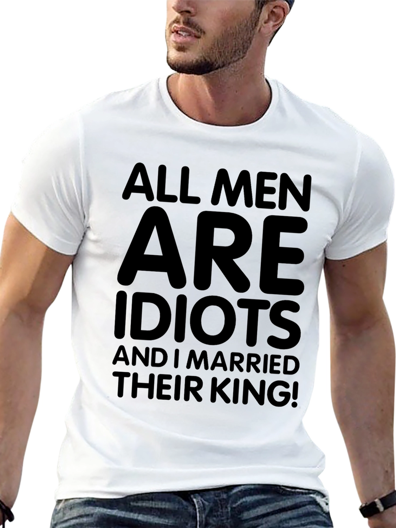 All Men are Idiots T-Shirt Funny Slogan Tee
