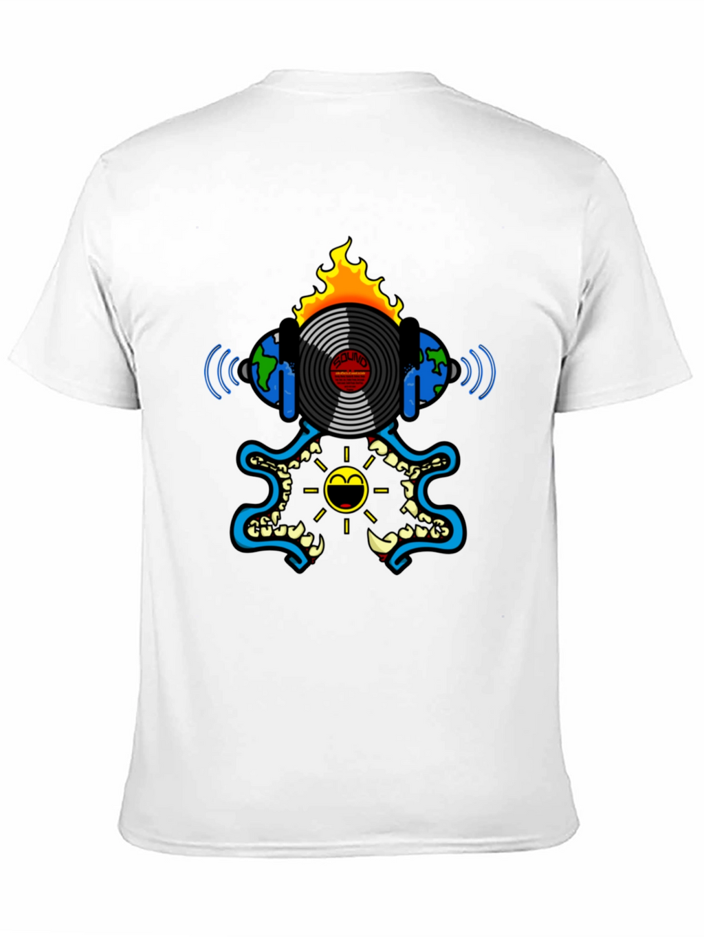 Fiery Vinyl Record Graphic Tee