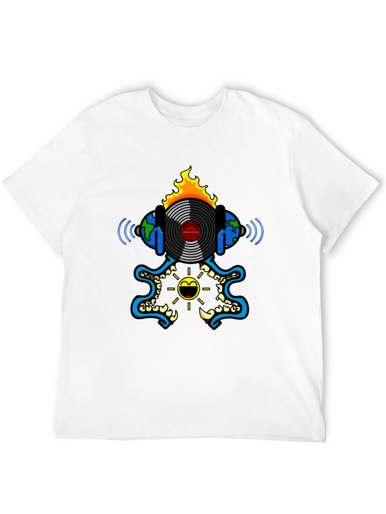 Fiery Vinyl Record Graphic Tee