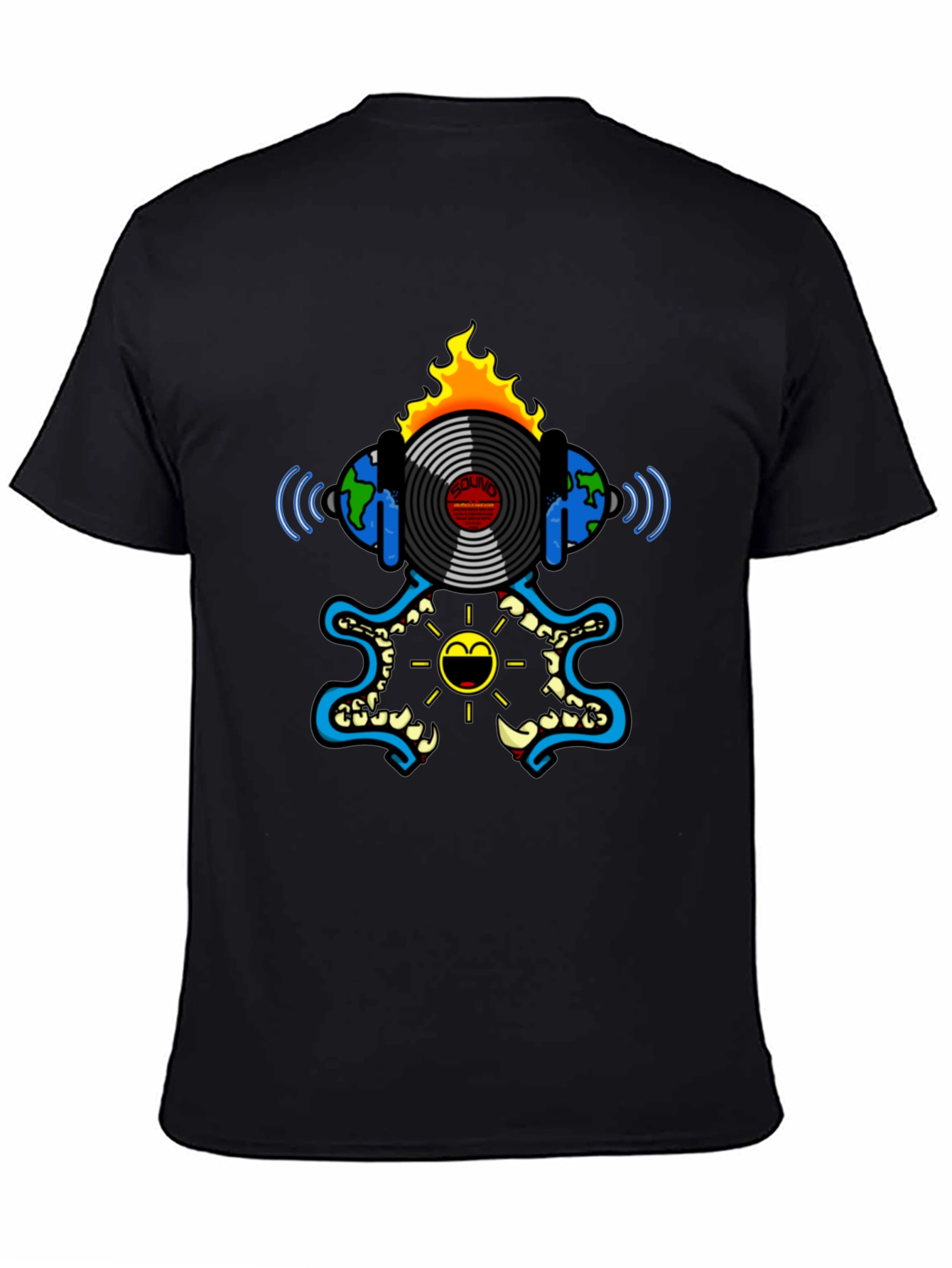 Fiery Vinyl Record Graphic Tee