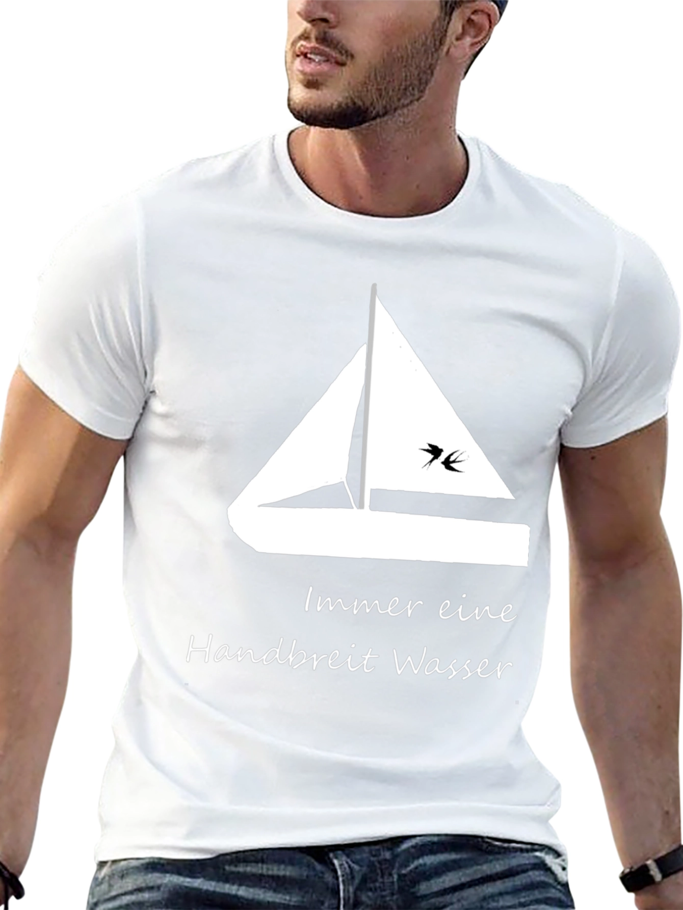 Sailboat T-Shirt - Always a Handbreadth of Water!