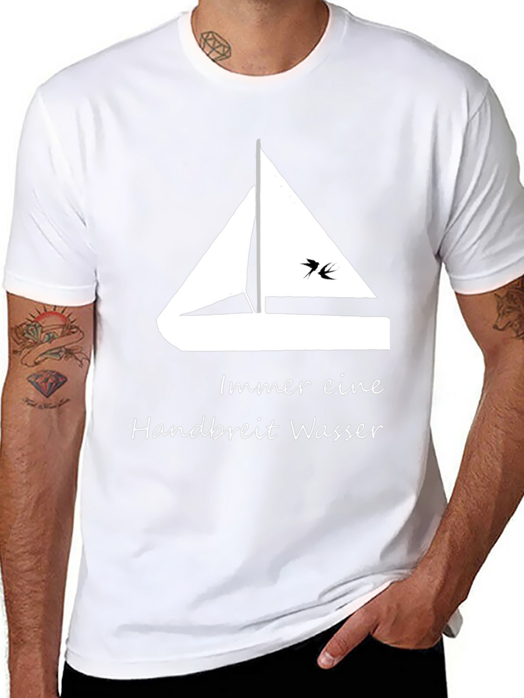 Sailboat T-Shirt - Always a Handbreadth of Water!