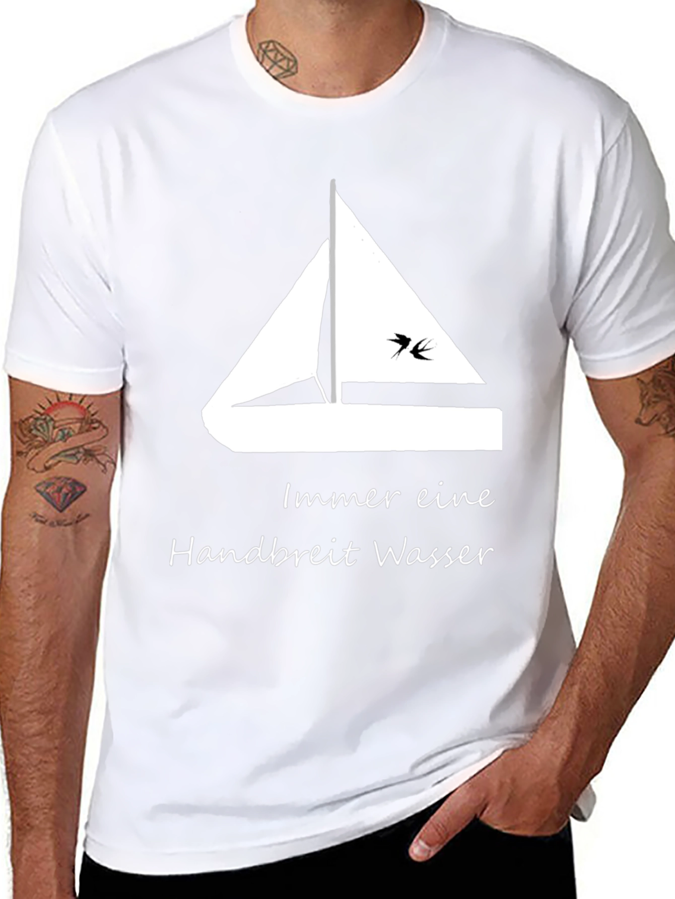 Sailboat T-Shirt - Always a Handbreadth of Water!