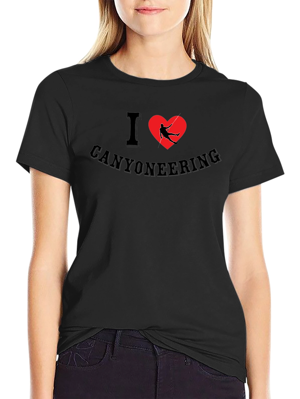 I Heart Canyoneering Black T-Shirt