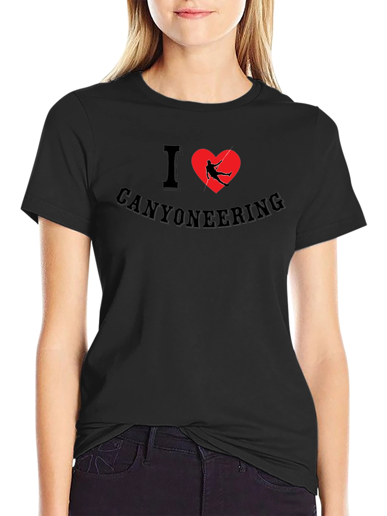 I Heart Canyoneering Black T-Shirt
