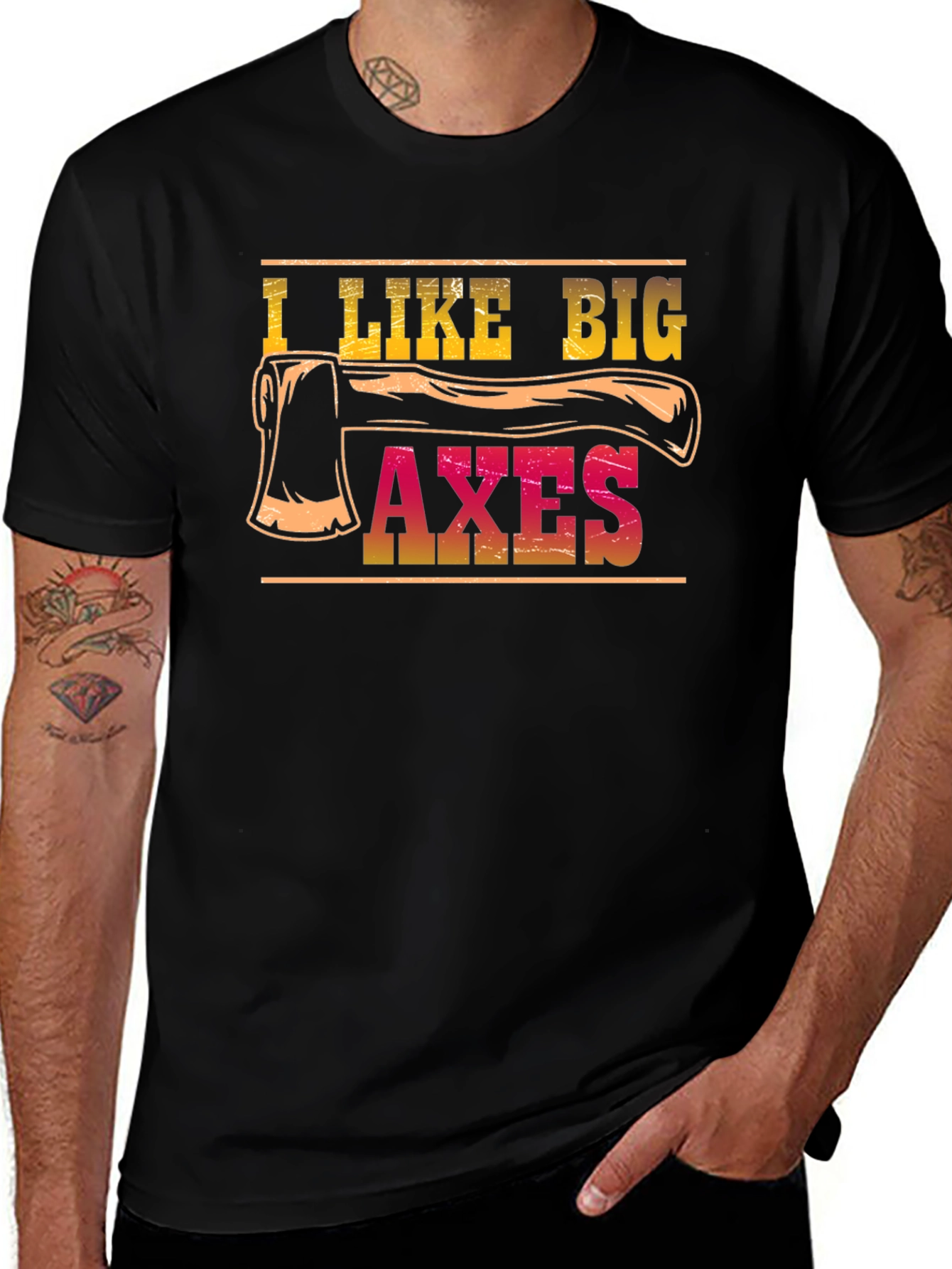 I Like Big Axes T-Shirt - Funny Lumberjack Tee