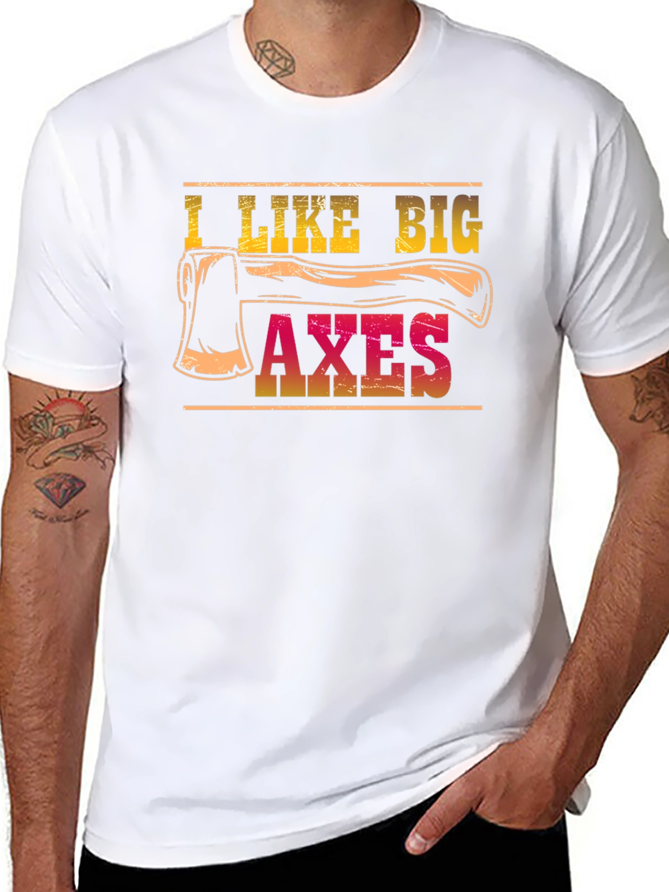 I Like Big Axes T-Shirt - Funny Lumberjack Tee