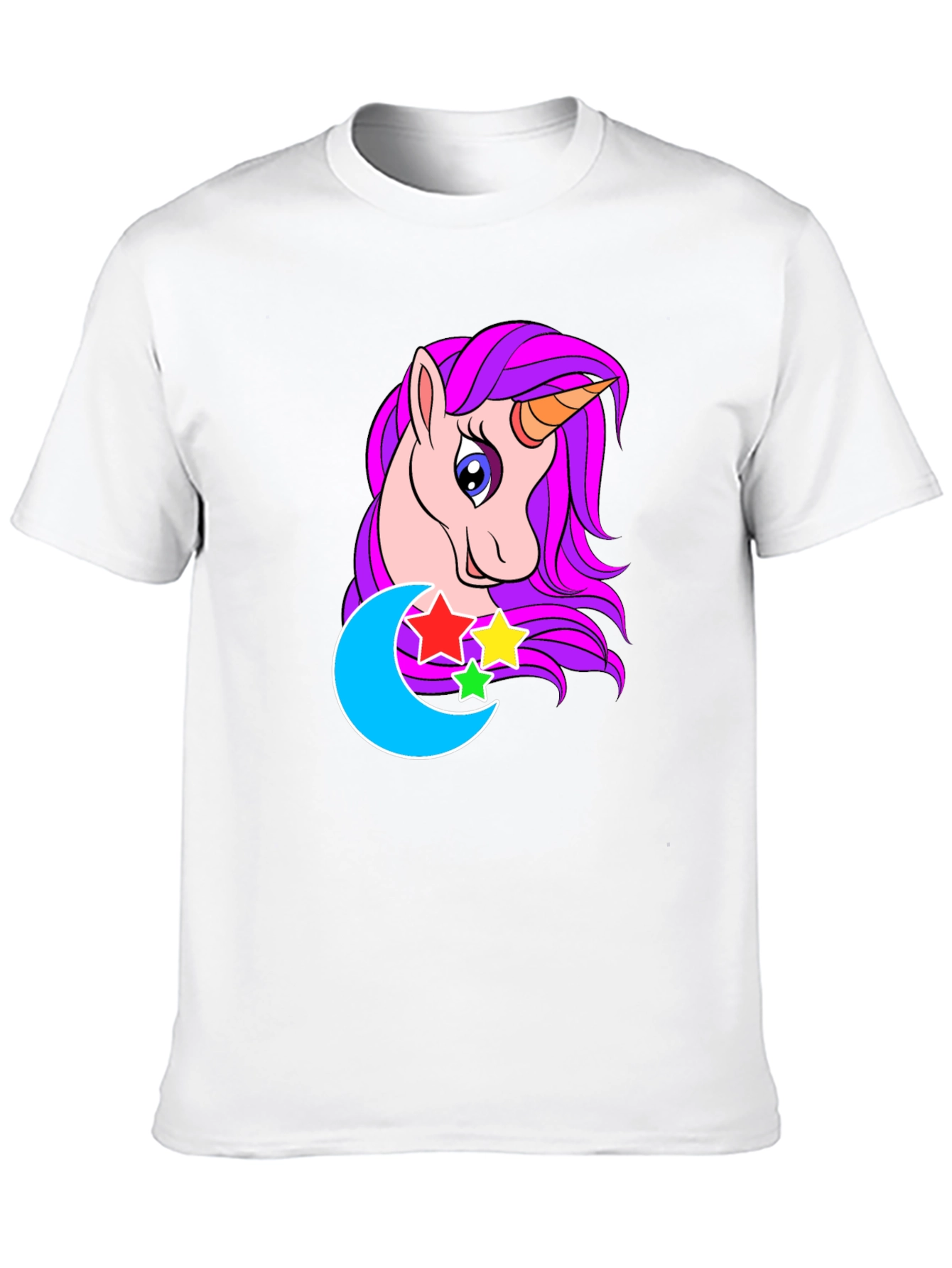 Unicorn Moon Graphic T-Shirt - Whimsical Mens Tee