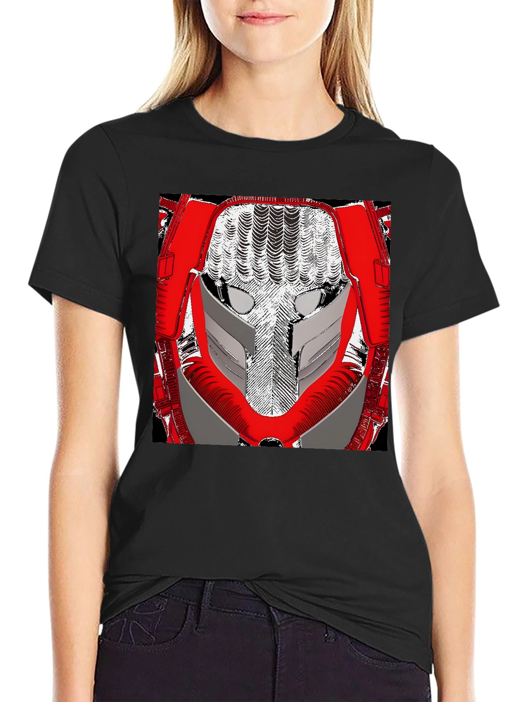 Sci-Fi Robot Face Graphic Tee