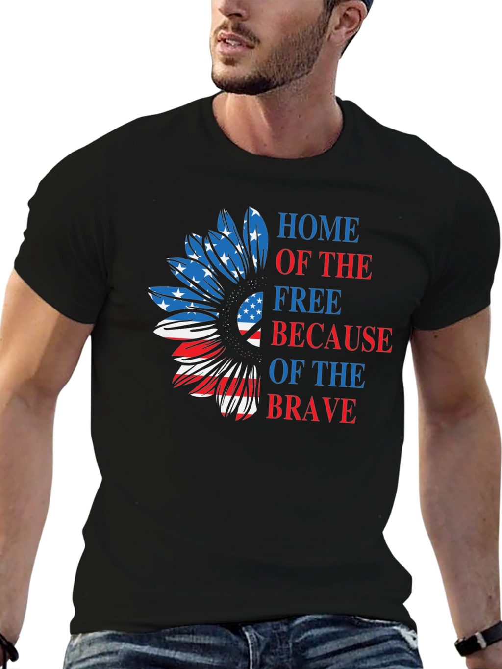 Patriotic Sunflower Graphic Tee